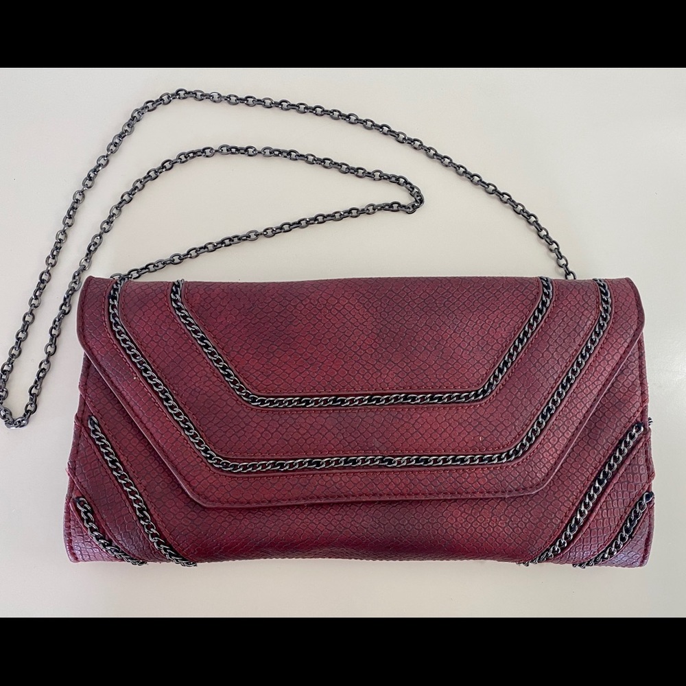 Urban Expressions burgundy clutch